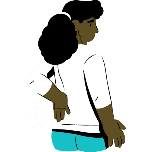 Mulher com dor nas costas